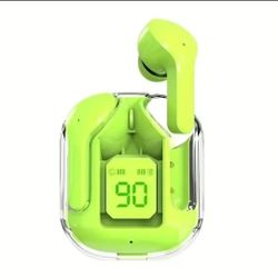 Wireless, Transparent Design, Bluetooth Head Set, Long Battery Life, Noise Cancellation Hi Res Sound Water Proof