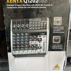 Behringer Xenyx Q1202USB Mixer – USB Audio Interface – Great Condition