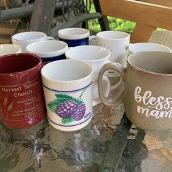 10 Ceramic Coffee Mugs 