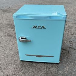 Blue Retro Mini Fridge Refrigerator With Freezer Free Local Delivery/30 Day Warranty