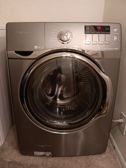 Gray Samsung front load washer