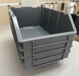 Gray Boltless Bin Storage Containers $1.5 ea Minimum Order 20