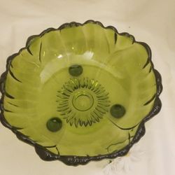 Vintage glass fruit bowl
