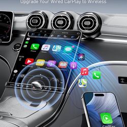 New in box! Wireless CarPlay Adapter for Apple iPhone（2025 Upgrade）- Convert Wired CarPlay to CarPlay Wireless Adapter, Stable Connection Compatible w