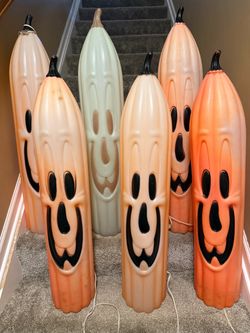 6x General Foam “Slim Pumpkin” Blow Mold (Halloween Blow Molds)