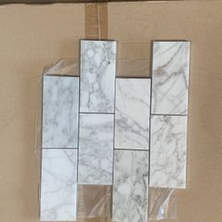 12x12 Marble Staggered brick pattern (3x6) Mosaic