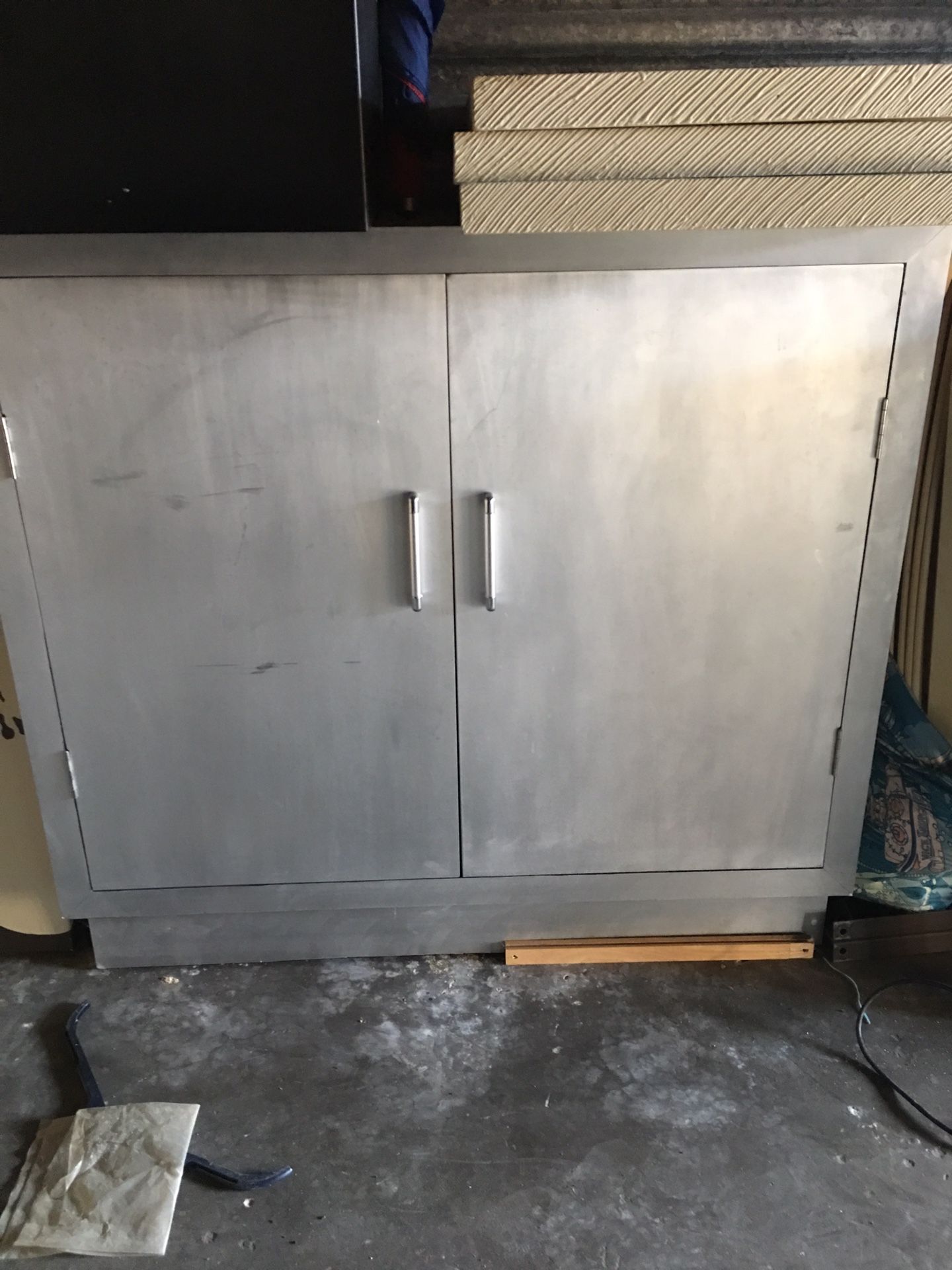 Silver TV stand / cabinet