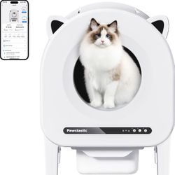 NEW*👉🏻 Self Cleaning Multiple Cat Litter Box 68 L App Control White  (Silver Lake)