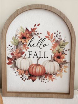 Hello Fall Arched  Picture