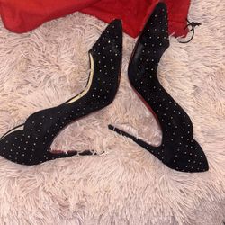 Authentic Christian Louboutin Black/Red Red Bottoms 