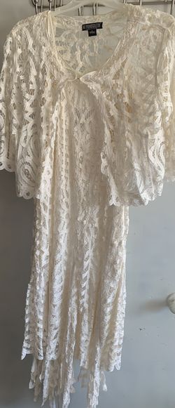 White Embellished Women Dress With Matching Jacket 