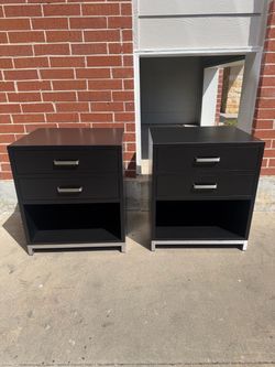 Black nightstands set
