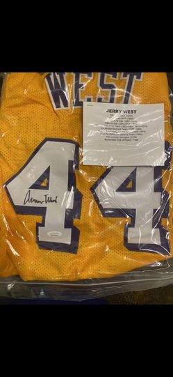 Jerry West Autographed Jersey JSA