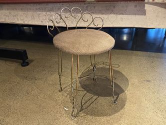 Petite Metal Frame Vanity/Play Stool