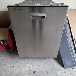 GE® Stainless Interior Dishwasher with Hidden Controls and Recessed Handle