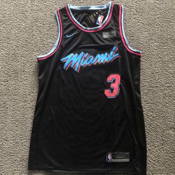 Nike Stitched Dwayne Wade Miami Heat Jersey Size Large For $40