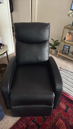 Leather recliner (with leg rest) – like new.