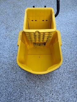 Yellow Commercial Mop Bucket with Wringer