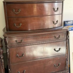 1930s Antique Mahogany Tall Bureau