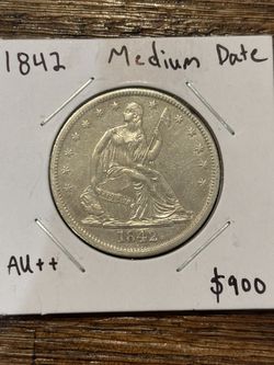 1842 Seated Liberty Half Dollar – Medium Date