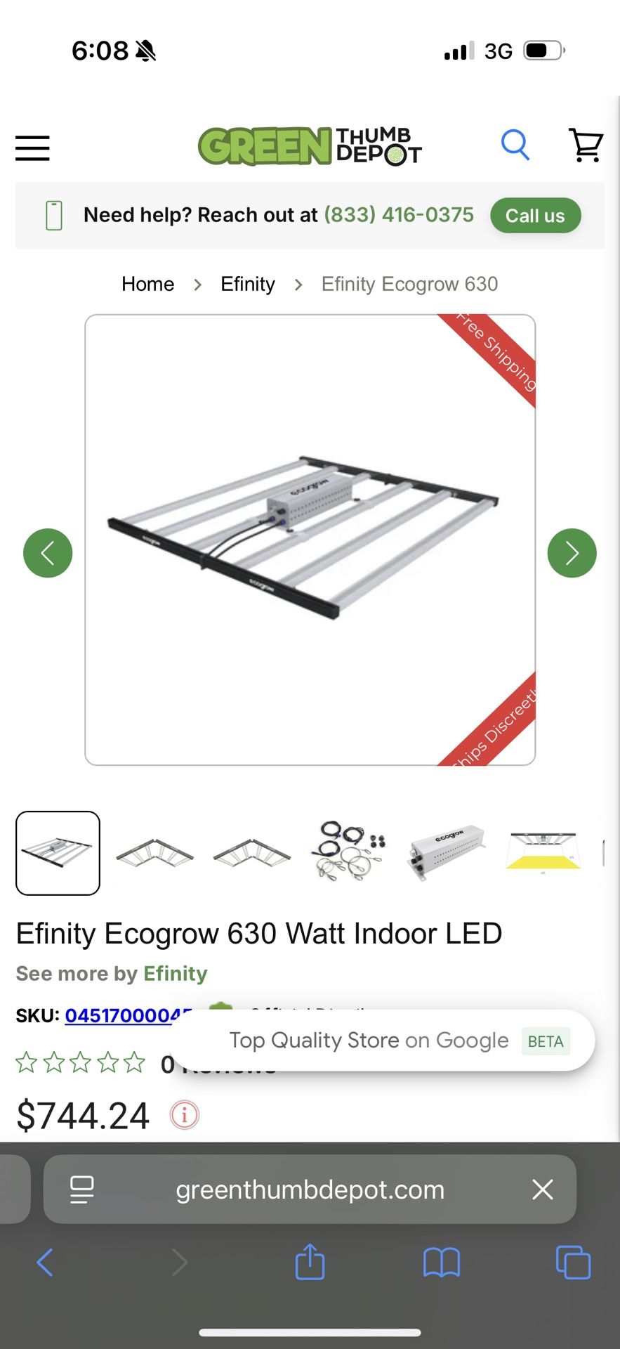 Ecogro 640 Watt Grow Lights