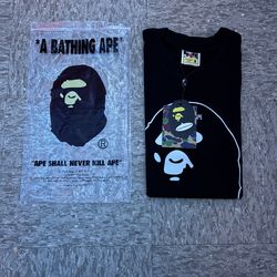 Bape Black Big Ape head Tee