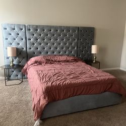 Queen Size Velvet Bed frame $475 Originally $1,200