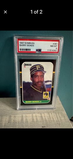 87 Donruss Barry Bonds Rookie PSA 8 Graded Baseball Card