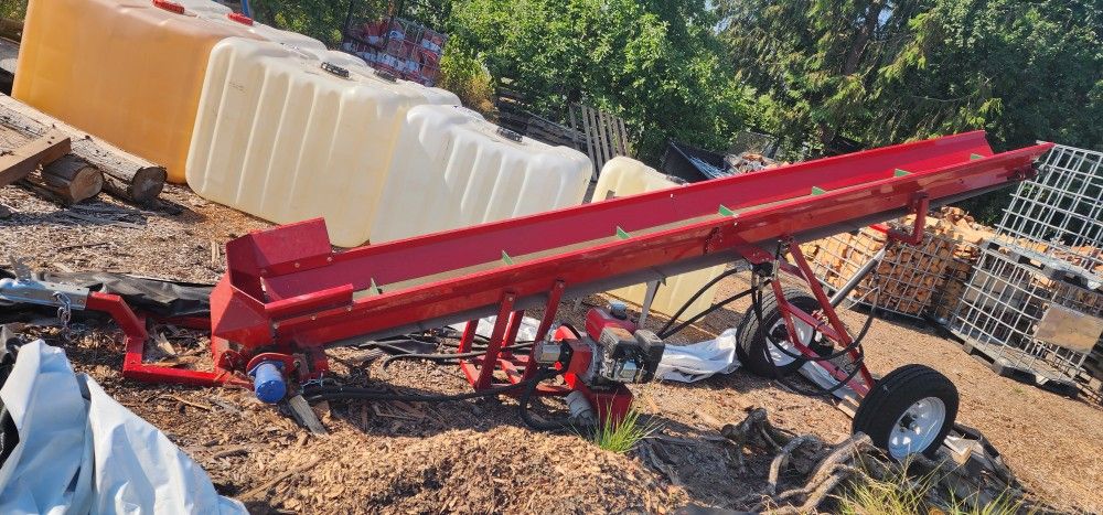 Firewood Splitter Conveyor With Extra Belt