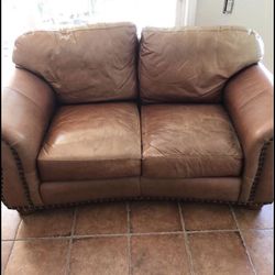 Brown Leather Couch- FREE DELIVERY!!
