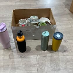 Various Kitchen Cups And Glasses