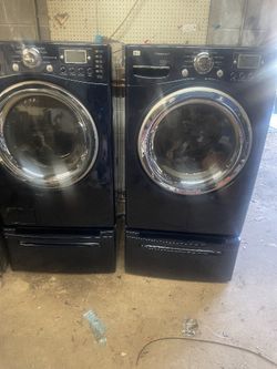 LG Front Loader Washer Dryer Blue 