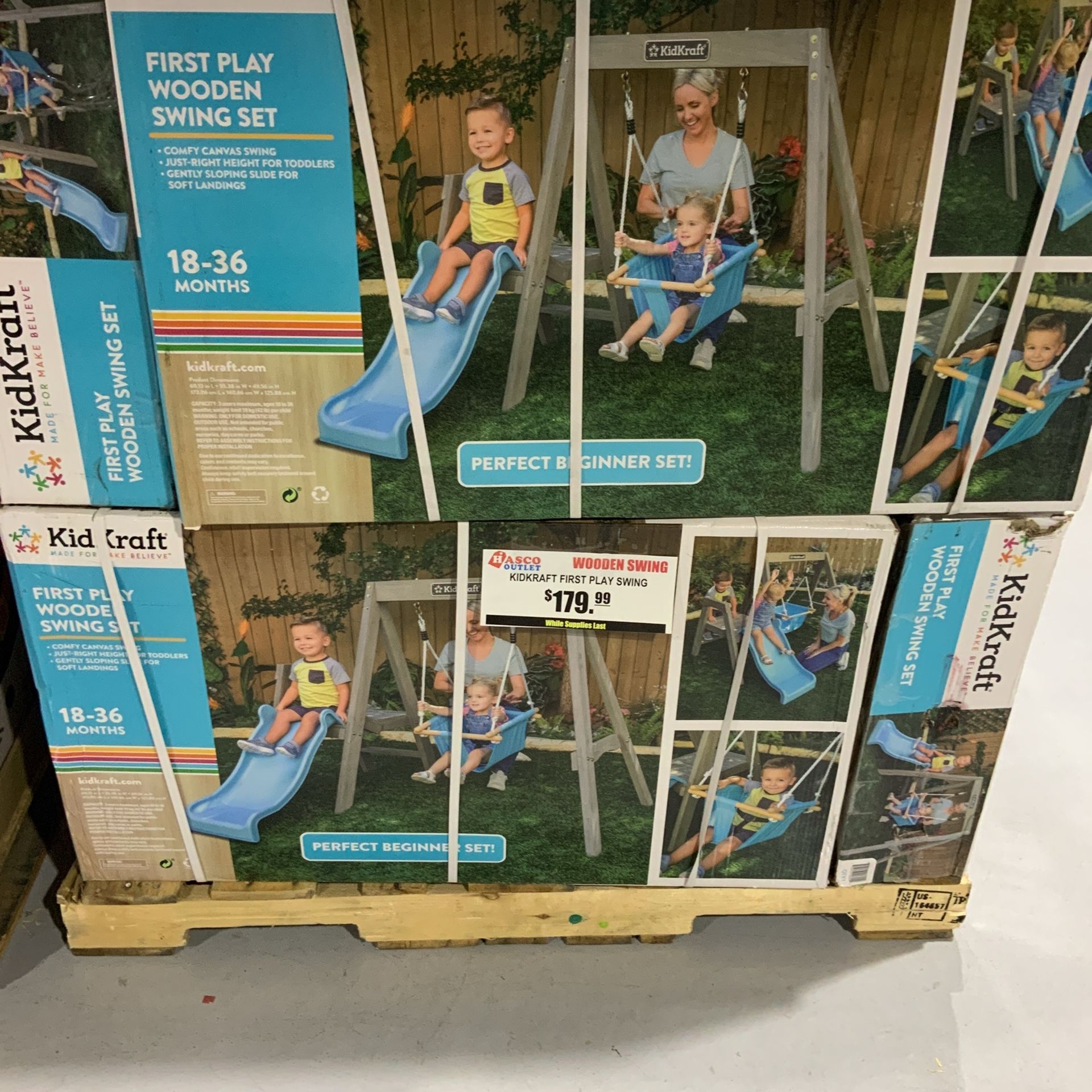 Kidkraft First Play Wooden Swing Set