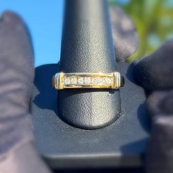 14k solid yellow gold 0.22CTW Natural Diamond Fashion Wedding Band Ring sz12 5mm