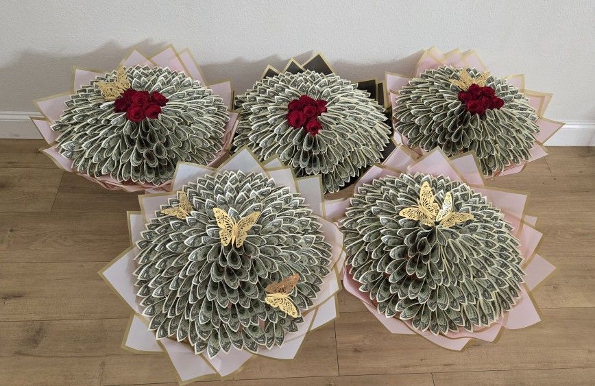 For Sale:
Flower Money  Bouquet  For Birthday, Anniversary, Graduation, Congratulations, Etc