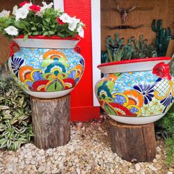 Mexican Talavera Pots 