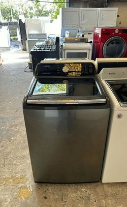 Samsung Top Load Washer Stainless Steel - Top Load Easy View Glass Lid