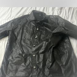black SHEIN leather jacket