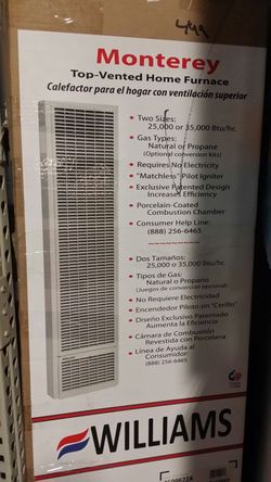 NEW MONTEREY TOP VENTED HOME FURNACE WITH THERMOSTAT