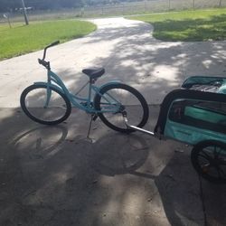 2 Bikes With Dog Carrier