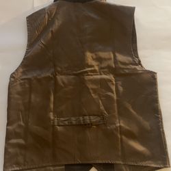Spirit Mens Shawl Collar Brown Windowpane Waistcoat Vest Size S 