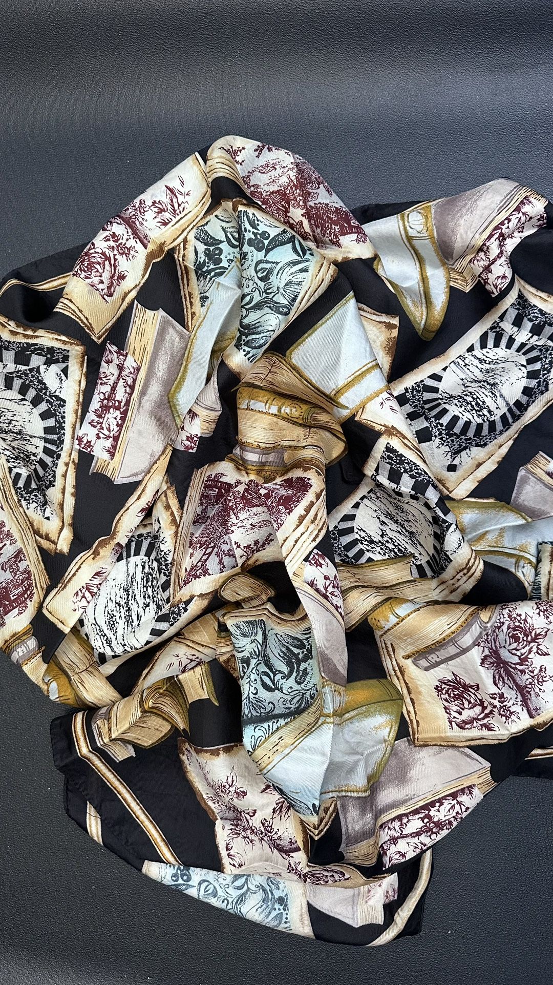 Elegant Black and Gold Women's Scarf