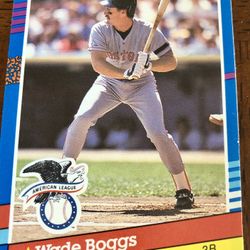 Donruss 1991 Wade Boggs All Star Error Card # 55 (no . After Inc)