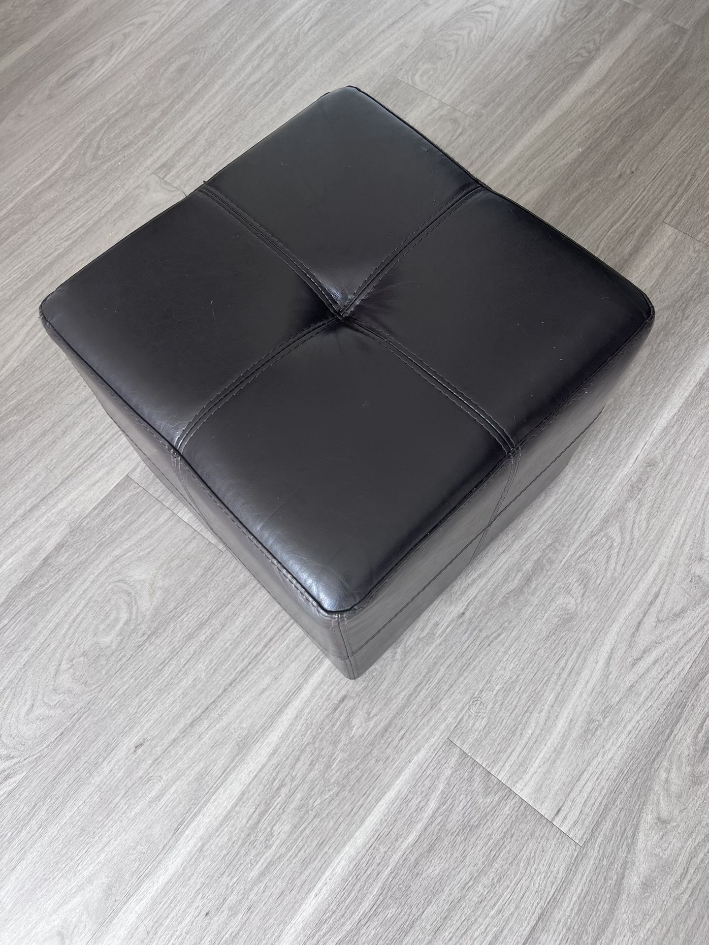 Faux Leather Foot Stool