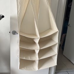 Beige Baby R Us Hanging Closet Organizer 