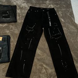 Black Purple Brand Jeans (32)