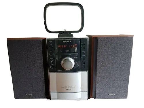 Sony CMT-EH10 Micro Hi-Fi Component System: CD/MP3/Cassette Deck Player and 2x Speakers