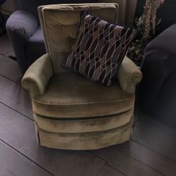 Green Swivel Rocking Chair 