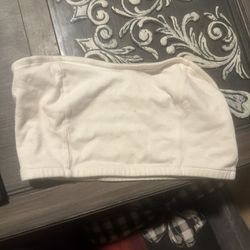 White And Black Bandeau Top Size Small