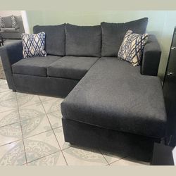Grey Bluish Reversible Chase Sectional ‼️NEW In Stock‼️